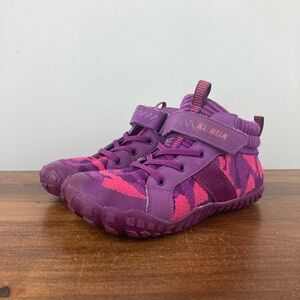 Kubua Barefoot Kids High Top Sneakers Purple Pink Camo Size 34 Girl’s 2.5.